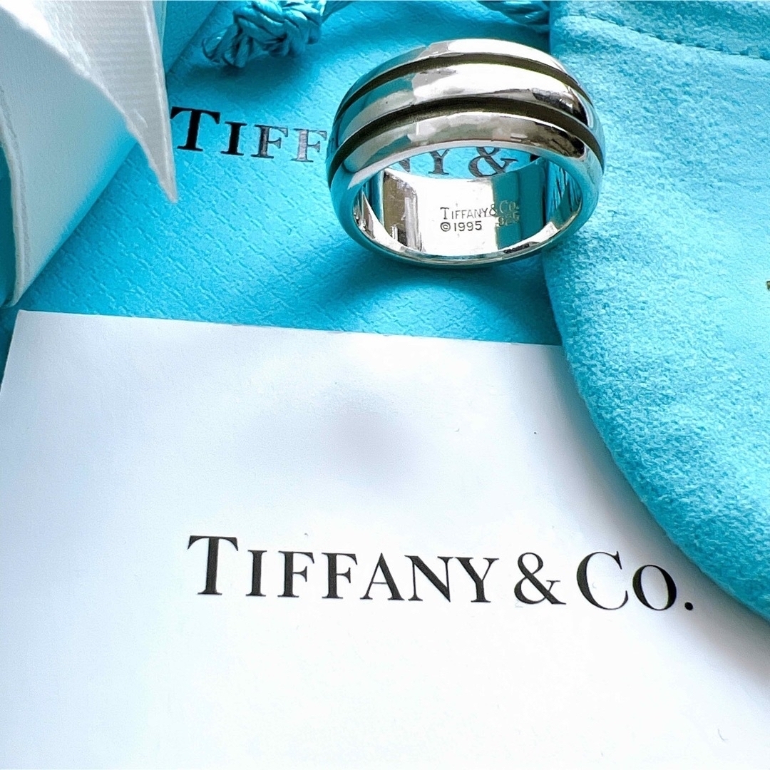 Tiffany & Co.(ティファニー)の美品✨ティファニーリンググルーブドダブルラインリング　17号シルバー指輪　メンズ メンズのアクセサリー(リング(指輪))の商品写真