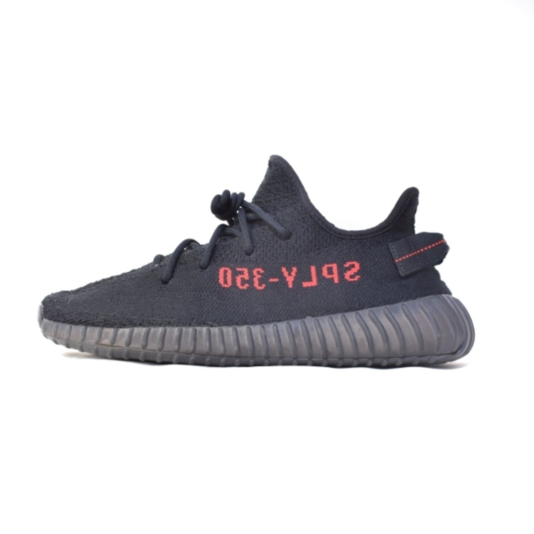 adidas Yeezy Boost 350 V2 スニーカー 黒 赤 US1013cmアウトソール