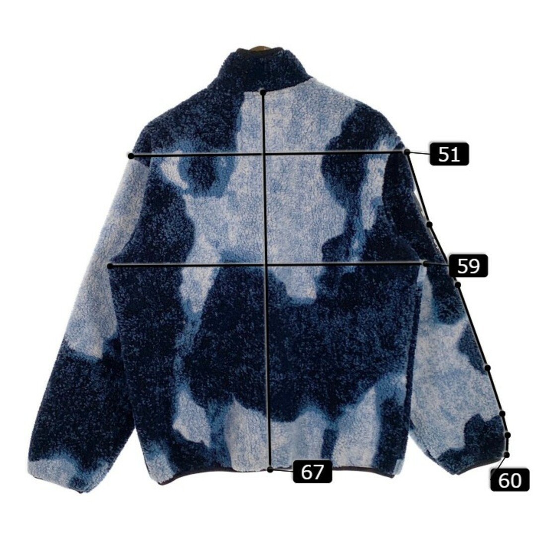 SUPREME シュプリーム 21AW THE NORTH FACE ノースフェイス Bleached Denim Print Fleece  Jacket ブリーチデニムプリント フリースジャケット インディゴ NA52100I Size S