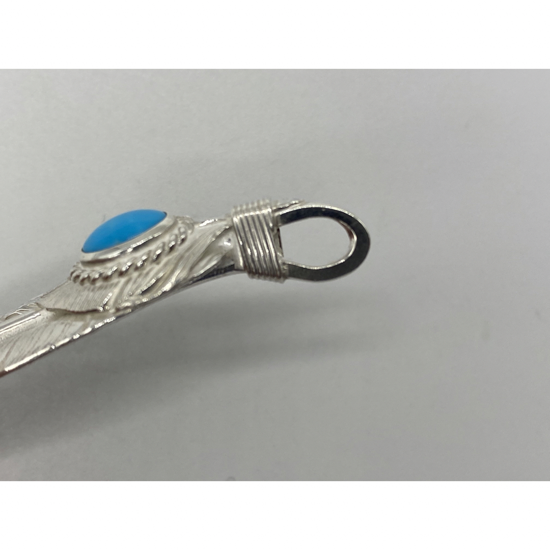 goro's - ゴローズ 新品 上銀銀縄ターコイズフェザー右①現行の goro's - ゴローズ 新品 上銀銀縄ターコイズフェザー右①現行の