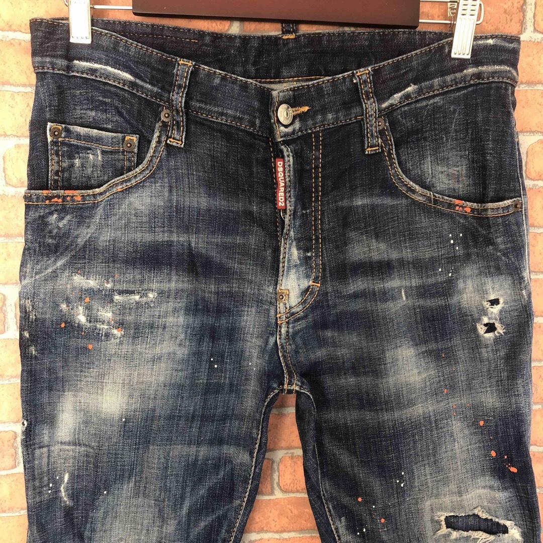 DSQUARED2 スケータージーン ダメージペイント加工 - デニム/ジーンズ