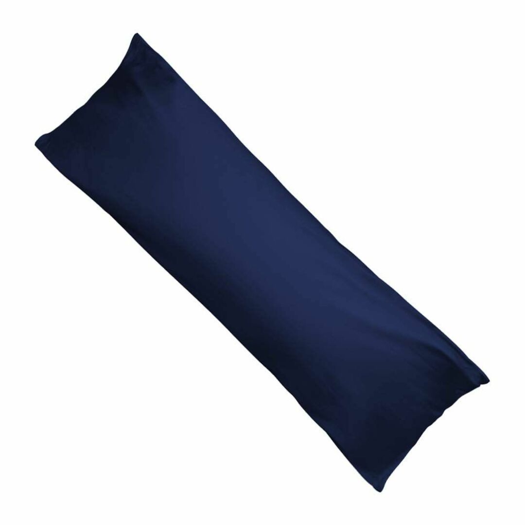 【色: ネイビー】抱き枕カバー 綿100％ サテン織り 300本高密度生地 カバ