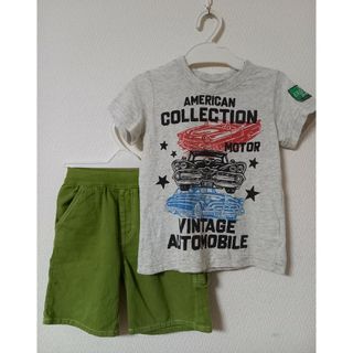 マーキーズ(MARKEY'S)のマーキーズ Jippon ジポン ショートパンツ 緑 みどり 半袖 Tシャツ 車(パンツ/スパッツ)