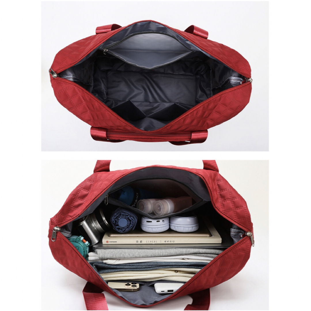バッグ マザーズバッグ ボストンバッグ トートバッグ パープル 大容量 拡張型 レディースのバッグ(スーツケース/キャリーバッグ)の商品写真
