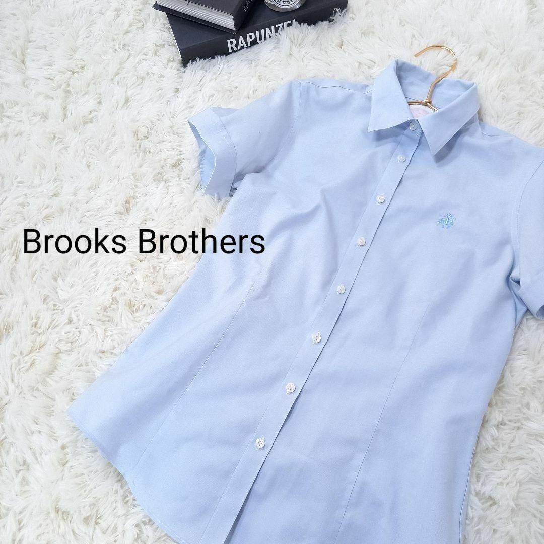Brooks Brothers(ブルックスブラザース)のブルックスブラザーズBrooksBrothersカットソー半袖シャツXSブルー レディースのトップス(Tシャツ(半袖/袖なし))の商品写真