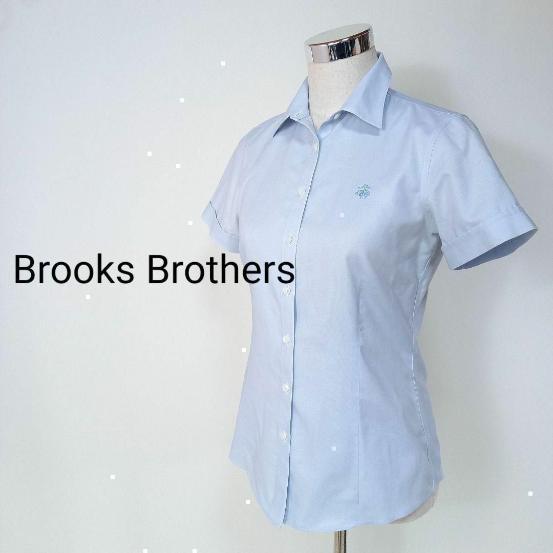 Brooks Brothers(ブルックスブラザース)のブルックスブラザーズBrooksBrothersカットソー半袖シャツXSブルー レディースのトップス(Tシャツ(半袖/袖なし))の商品写真