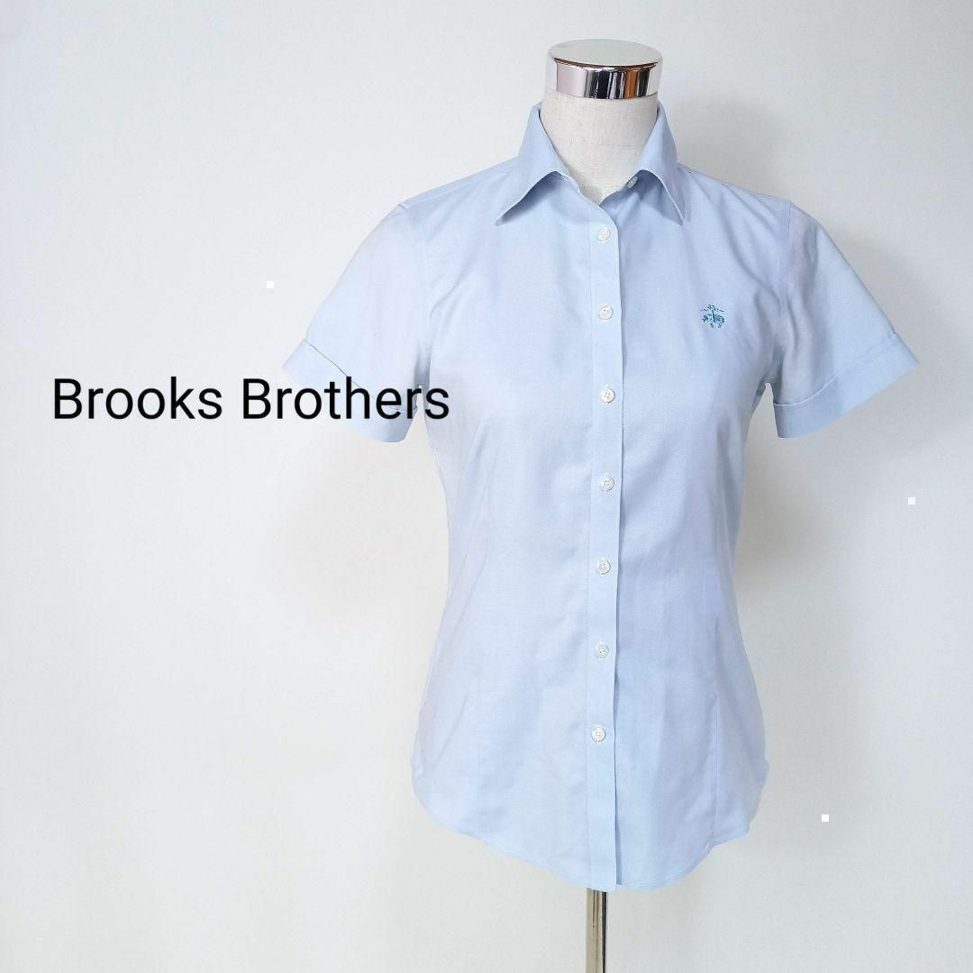 Brooks Brothers(ブルックスブラザース)のブルックスブラザーズBrooksBrothersカットソー半袖シャツXSブルー レディースのトップス(Tシャツ(半袖/袖なし))の商品写真