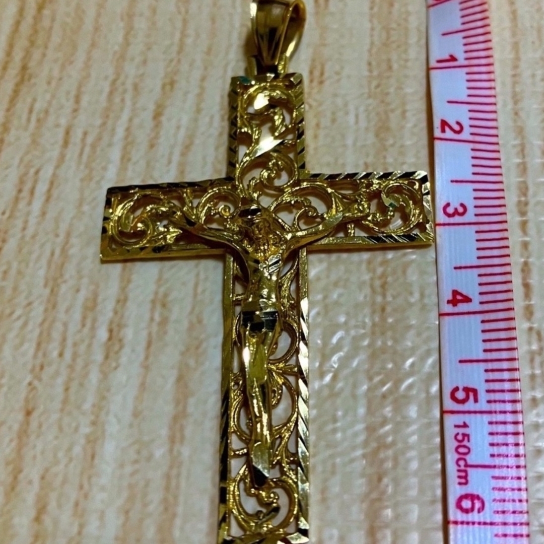 14k Jesus cross pendantノースフェイス