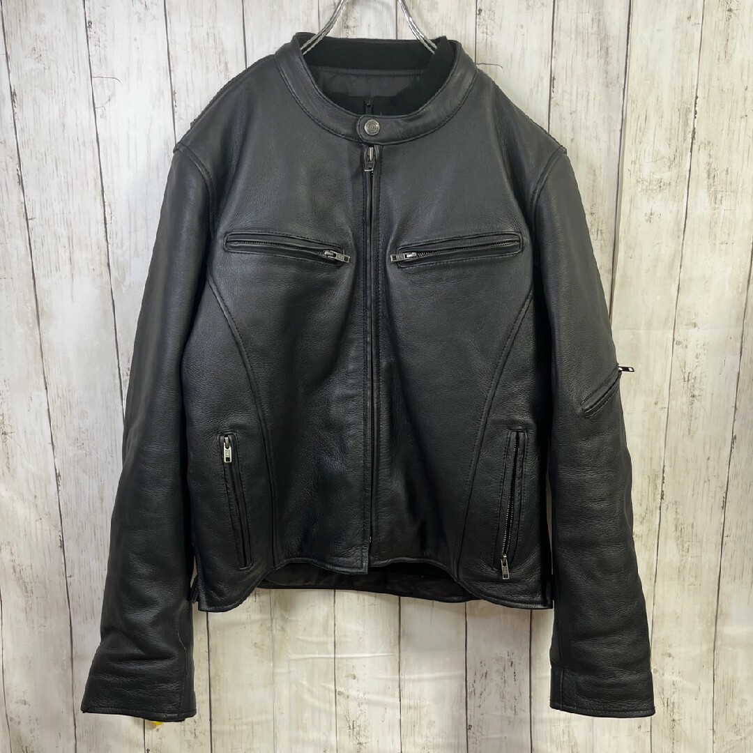 Liugoo Leathers(リューグーレザーズ)のliugoo leathers Black Label 牛革　ライダース　レザー メンズのジャケット/アウター(レザージャケット)の商品写真