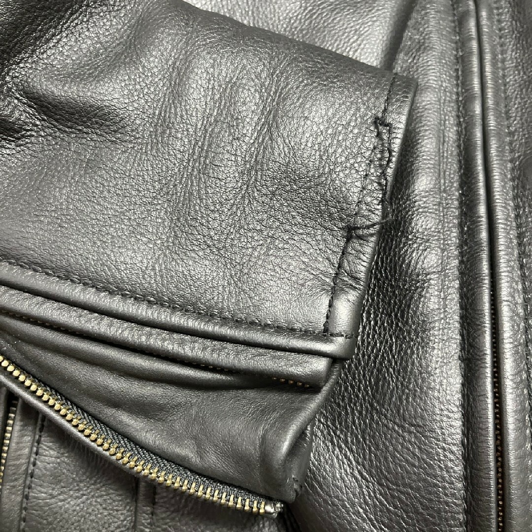 Liugoo Leathers(リューグーレザーズ)のliugoo leathers Black Label 牛革　ライダース　レザー メンズのジャケット/アウター(レザージャケット)の商品写真