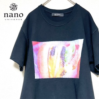 ナノユニバース(nano・universe)のnano universe ナノ・ユニバース Tシャツ 黒 ボックスプリント(Tシャツ/カットソー(半袖/袖なし))