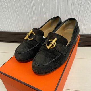 エルメス スエード ローファー シェーヌダンクル 34号 21.5cmくらい