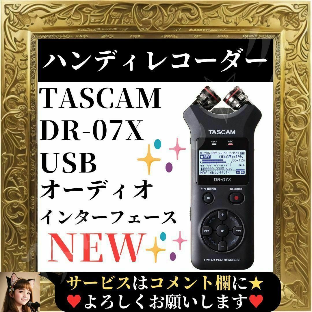 ⭐未使用⭐ TASCAM DR-07X USB ハンディレコーダー USBマイク-
