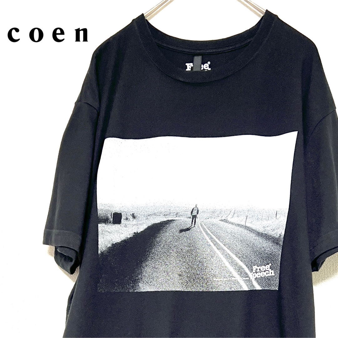 coen(コーエン)のcoen コーエン Free Speech フリースピーチ Tシャツ 半袖 黒 メンズのトップス(Tシャツ/カットソー(半袖/袖なし))の商品写真