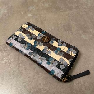 トリーバーチ(Tory Burch)の10月まで)トリーバーチ 長財布 TORY BURCH  ボーダー フラワー  (財布)