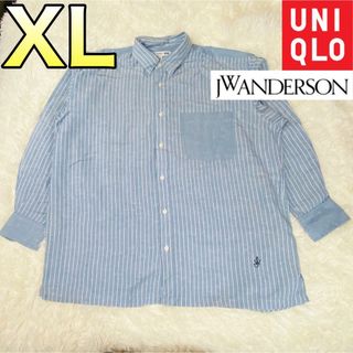 ユニクロ(UNIQLO)のユニクロ JW ANDERSON メンズ 長袖シャツ XLサイズ ライトブルー(シャツ)