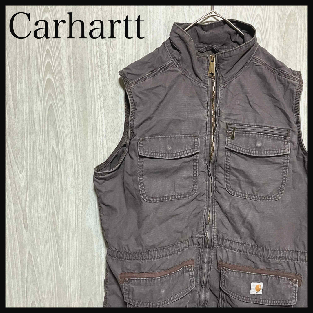 Z855 カーハート ベストワンポイントロゴCarhartt ワークベスト