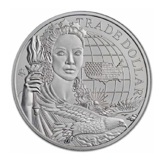 2023 1オンス セントヘレナ 現代版米国貿易銀貨シリーズ(金属工芸)