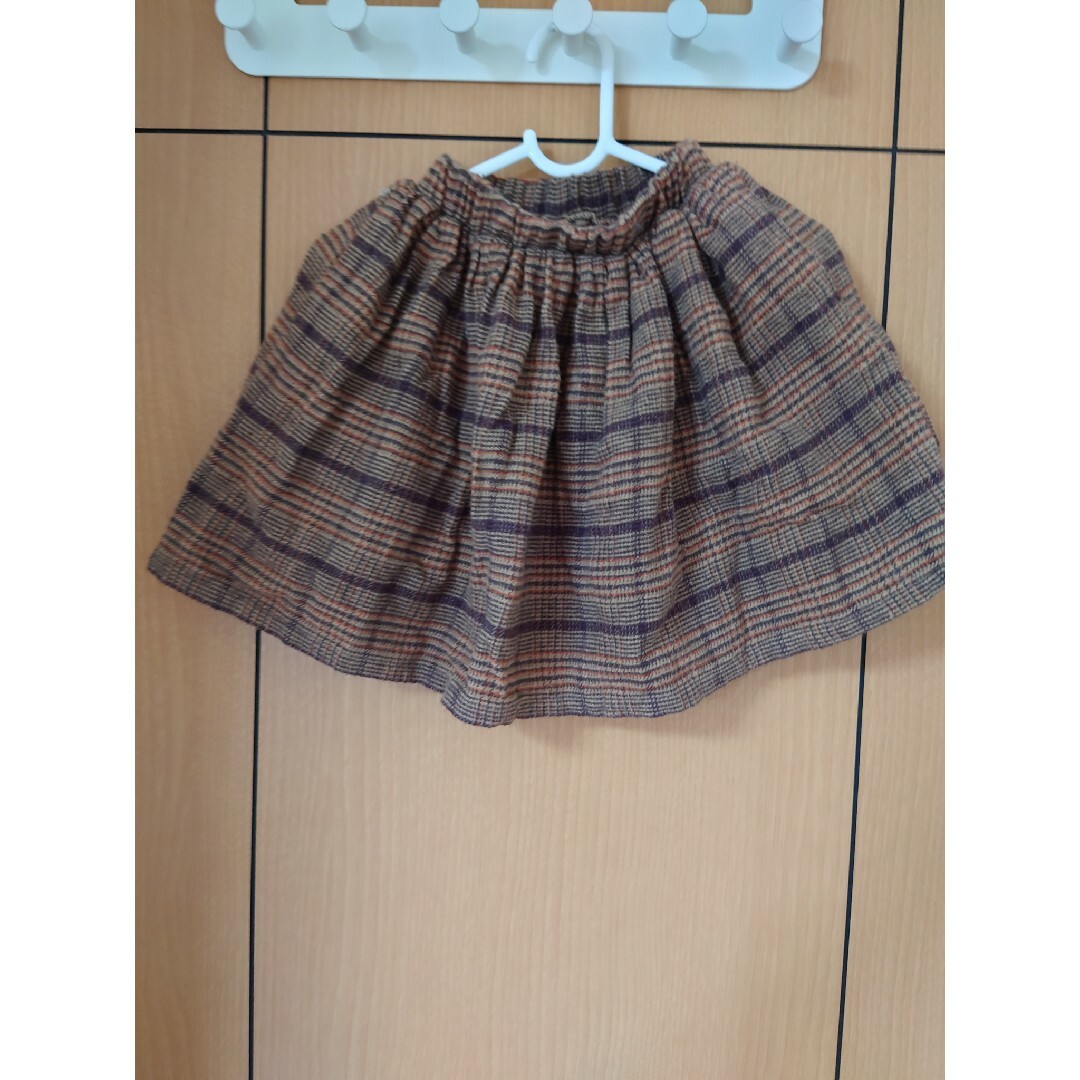 MARKEY'S(マーキーズ)のMARKEY'S チェックスカート ブラウン キッズ/ベビー/マタニティのベビー服(~85cm)(スカート)の商品写真