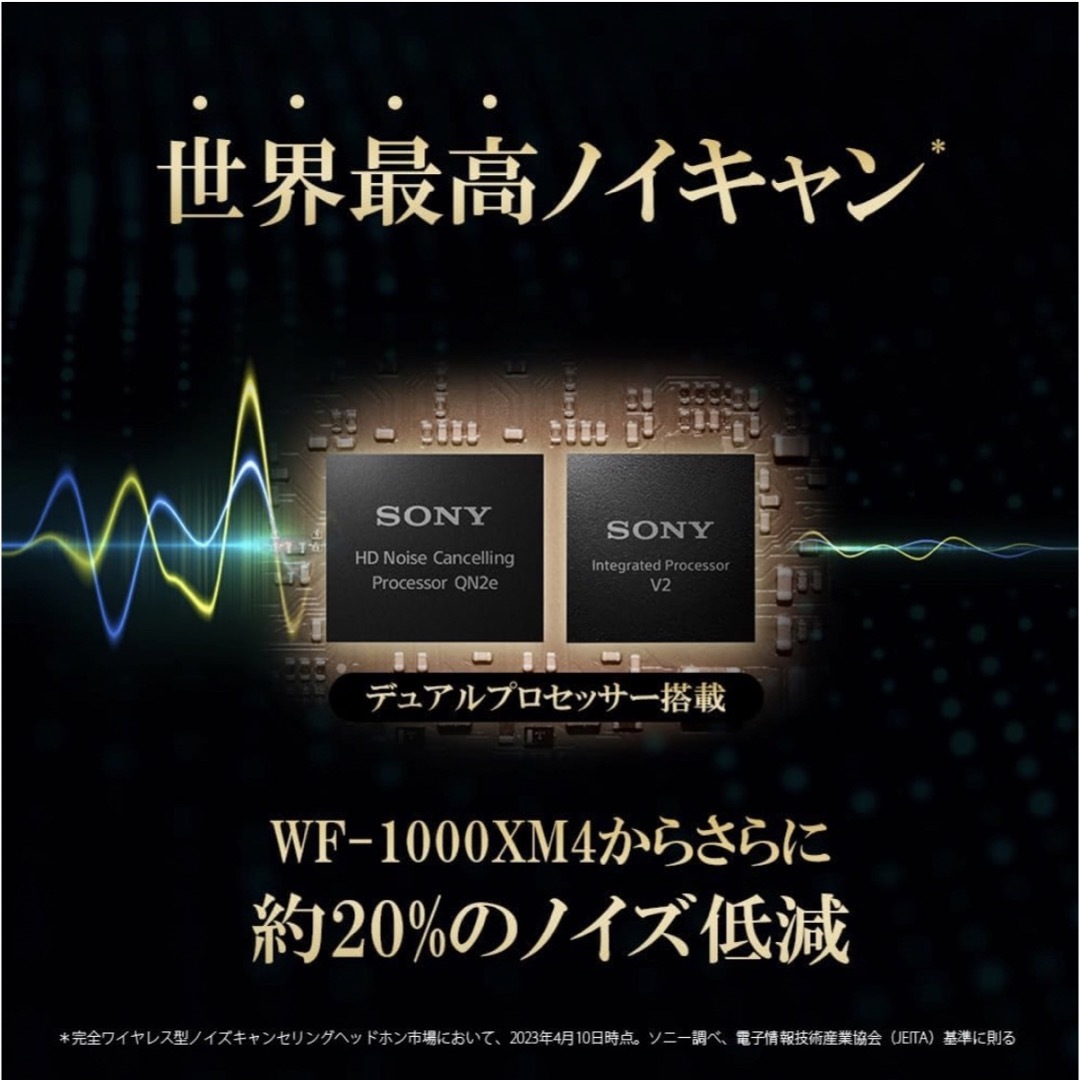 SONY(ソニー)のSONY ワイヤレス ステレオヘッドセット WF-1000XM5 ブラック スマホ/家電/カメラのオーディオ機器(ヘッドフォン/イヤフォン)の商品写真