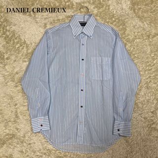 ダニエルクレミュ(DANIEL CREMIEUX)の【極美品】ダニエルクレミュ  長袖 ストライプ ボタンダウン  M(シャツ)