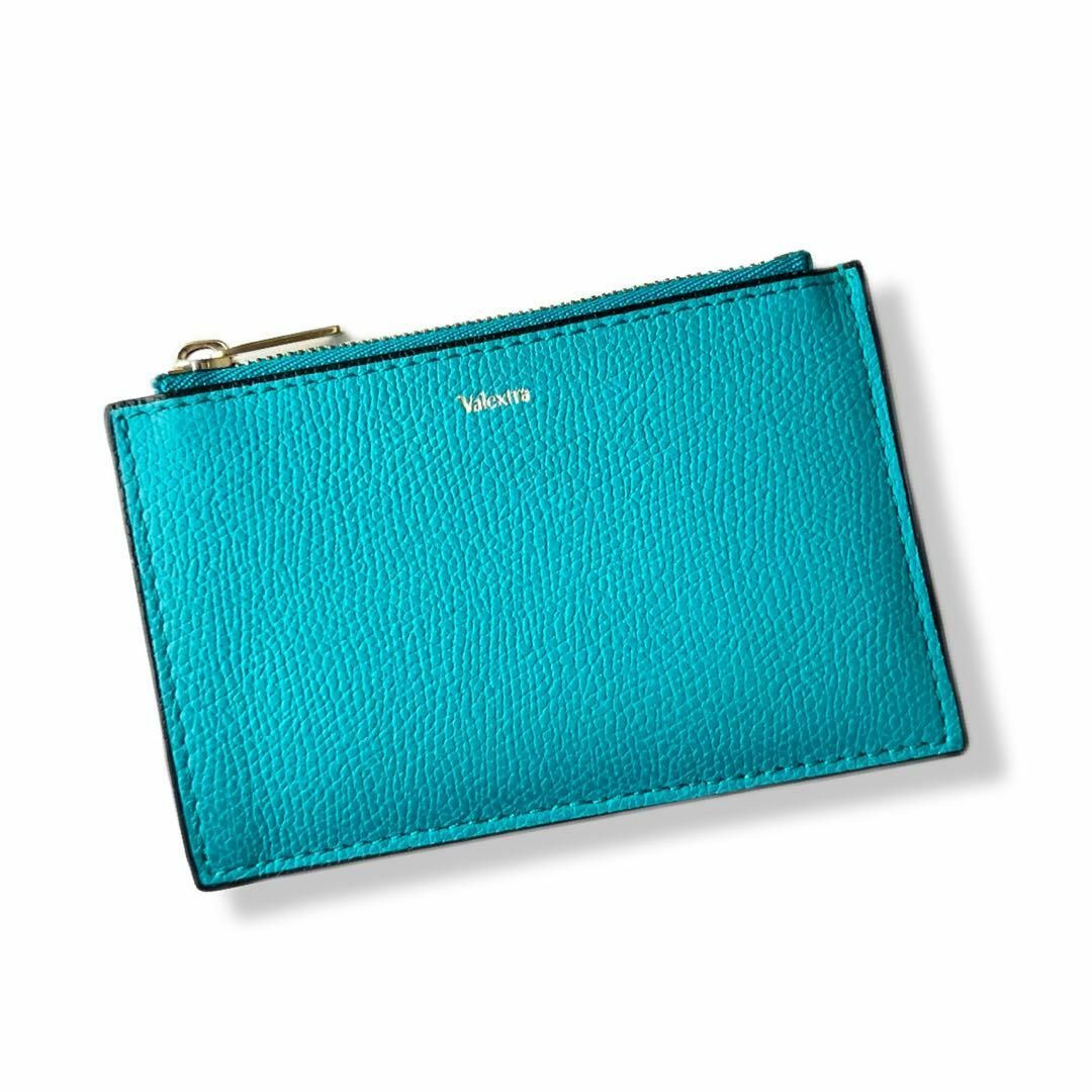 美品 valextra フラグメント カードケース ターコイズブルー 青 - 名刺