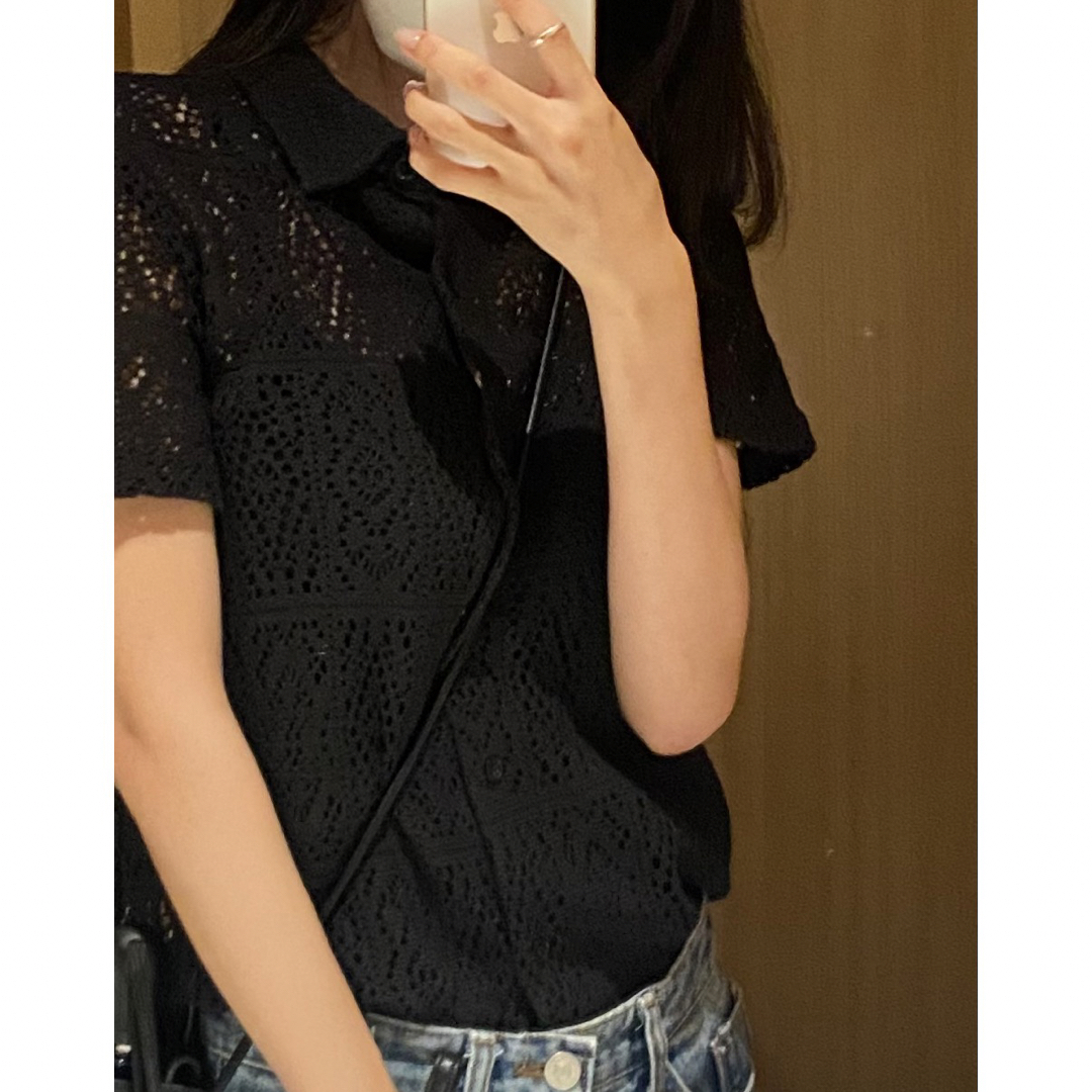 OHOTORO(オオトロ)の-ohotoro- lace shirt レディースのトップス(シャツ/ブラウス(半袖/袖なし))の商品写真