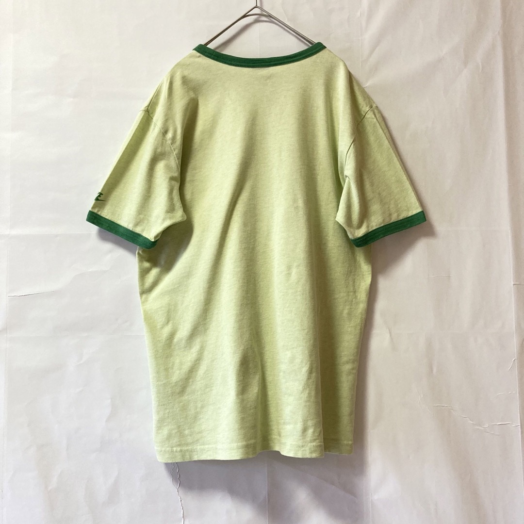 00s ナイキ リンガー Tシャツ ゴツナイキ 復刻 スウッシュロゴ 緑 XL