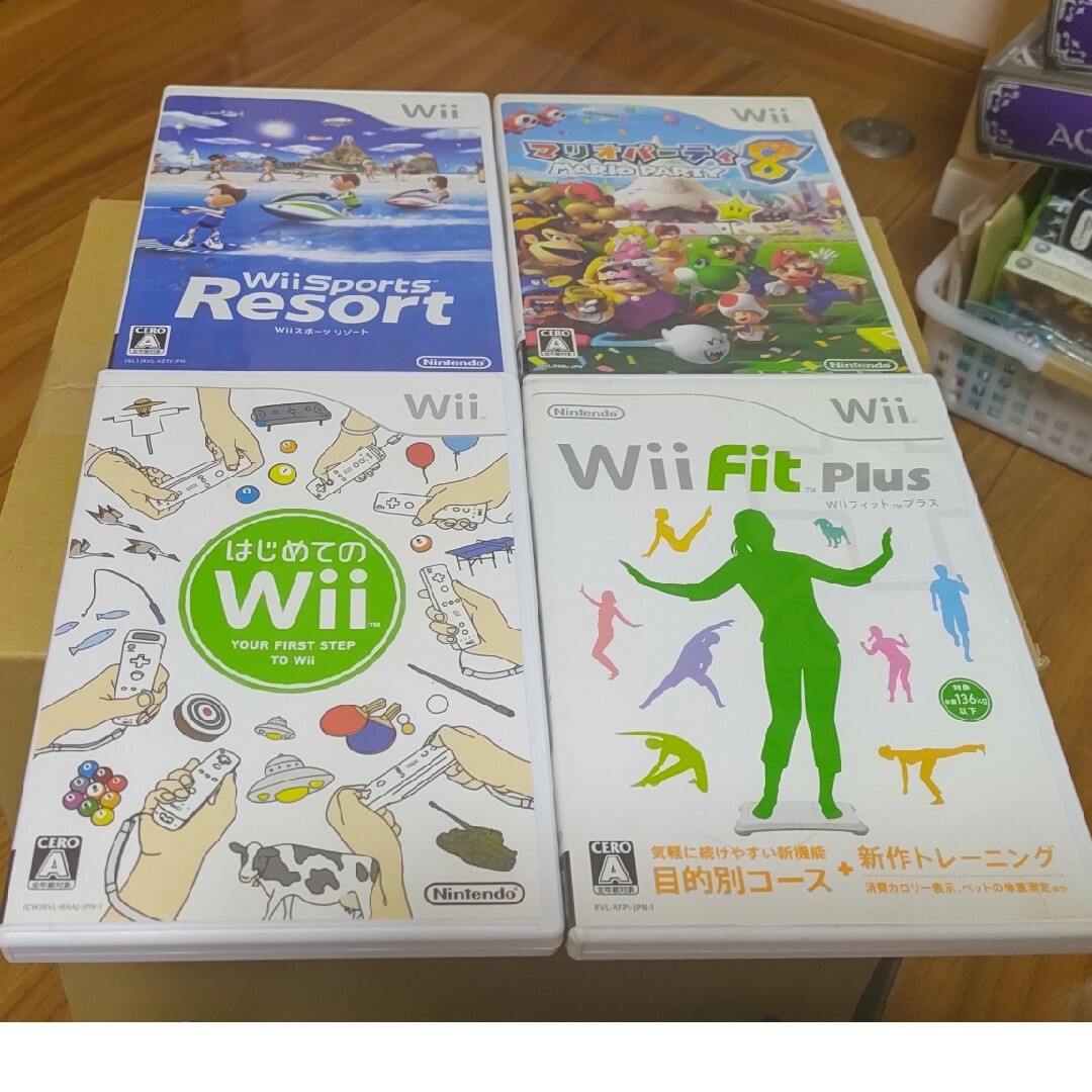 Wii(ウィー)のwiiソフト 4本セット エンタメ/ホビーのゲームソフト/ゲーム機本体(家庭用ゲームソフト)の商品写真