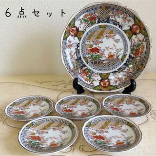 【美品】九谷焼、内喜陶苑、花鳥 26㌢ 椿 大皿