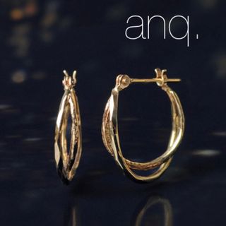 anq    ピアス　多種類の石　10K