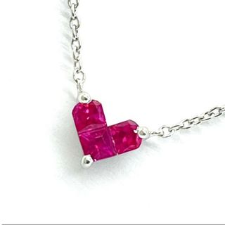 スタージュエリー☆ミステリアスハートネックレスルビー K18 0.25ct☆エテ-