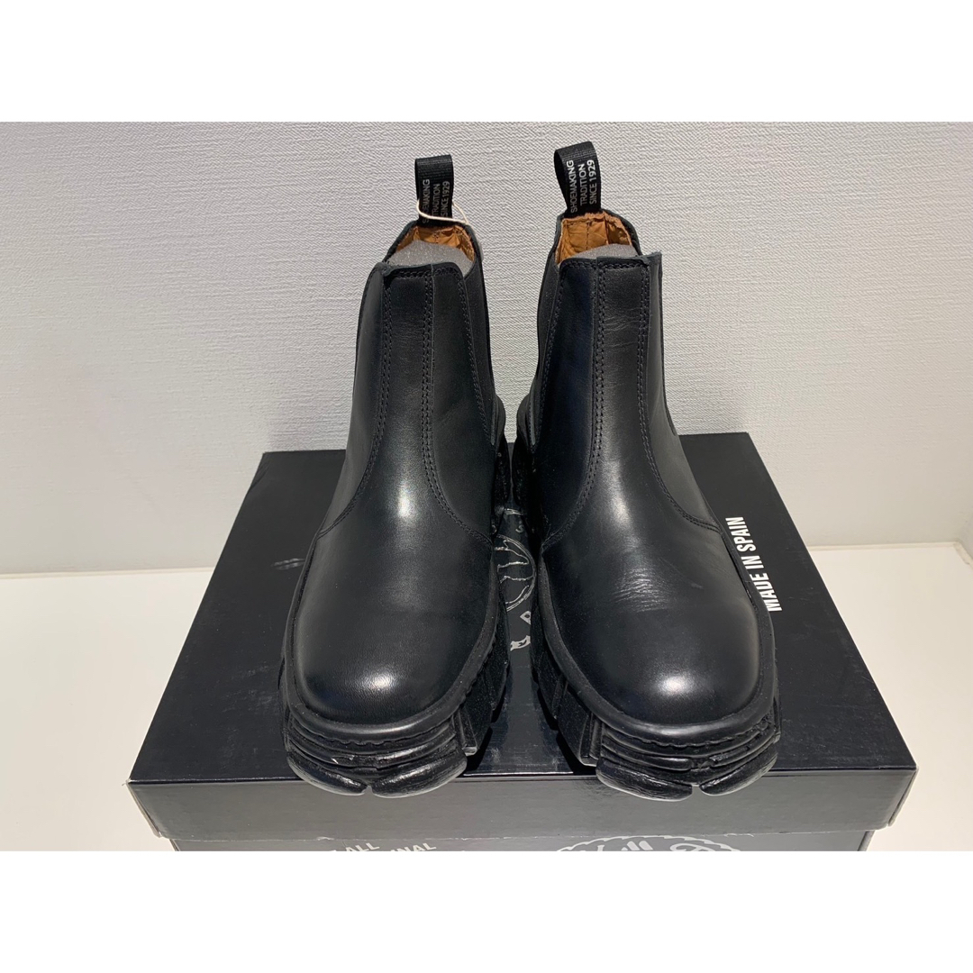 新品❗️NEW ROCK パンク厚底ブーツ サイドゴア ブラック 27cmの通販
