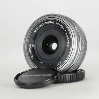 オリンパス(OLYMPUS)のオリンパス 電動パンケーキレンズ M.ZUIKO 14-42mm シルバー(レンズ(ズーム))