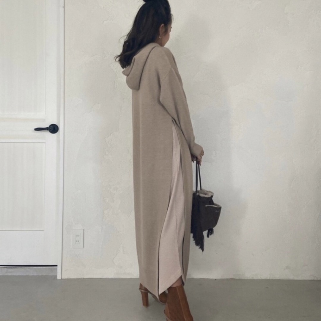 アリシアスタンKnit Long Hoodie&Waffle Dress set