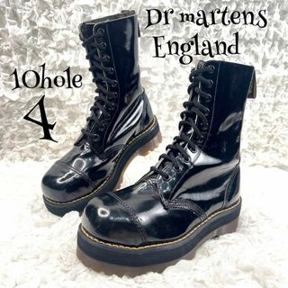 ドクターマーチン(Dr.Martens)のs67【ドクターマーチン】厚底 ダブルソール スチールトゥ 10ホール黒 ブーツ(ブーツ)