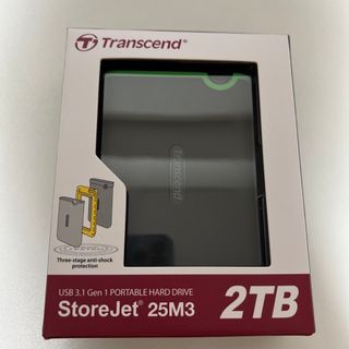 新品 Transcend ポータブルHDD 2TB TS2TSJ25M3S(PC周辺機器)