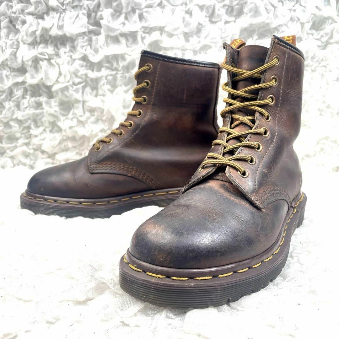 Dr.Martens(ドクターマーチン)のs166【ドクターマーチン】イングランド 8ホール オイルド ショートブーツ 茶 メンズの靴/シューズ(ブーツ)の商品写真