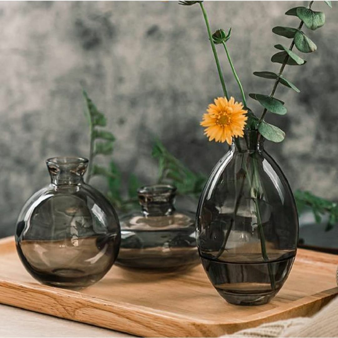 【人気商品】花瓶 北欧 水栽培 3つセットガラス 花器 小の フラワーベース ガ