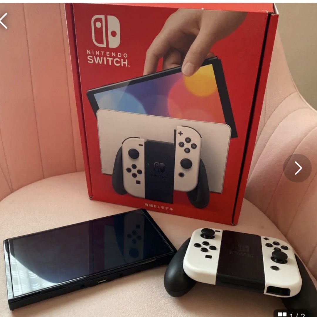 Nintendo Switch - Switch本体有機EL JCホワイトの通販 by あずにゅす