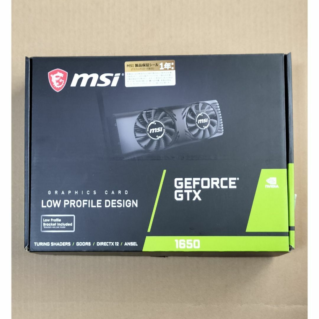 PCパーツ MSI GeForce GTX 1650 4GT LP