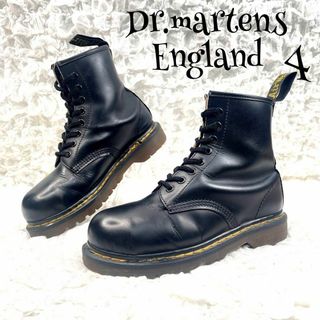 ドクターマーチン(Dr.Martens)のs33希少【ドクターマーチン】イングランド スチールトゥ 8ホール レザー 黒(ブーツ)