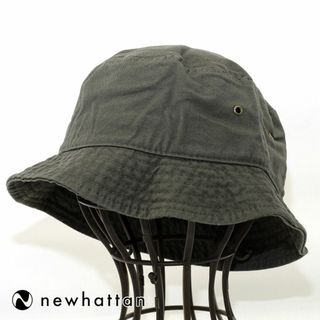 ニューハッタン(newhattan)のバケットハット 帽子 ニューハッタン オリーブ 1500-Z-OLI L/XL(ハット)