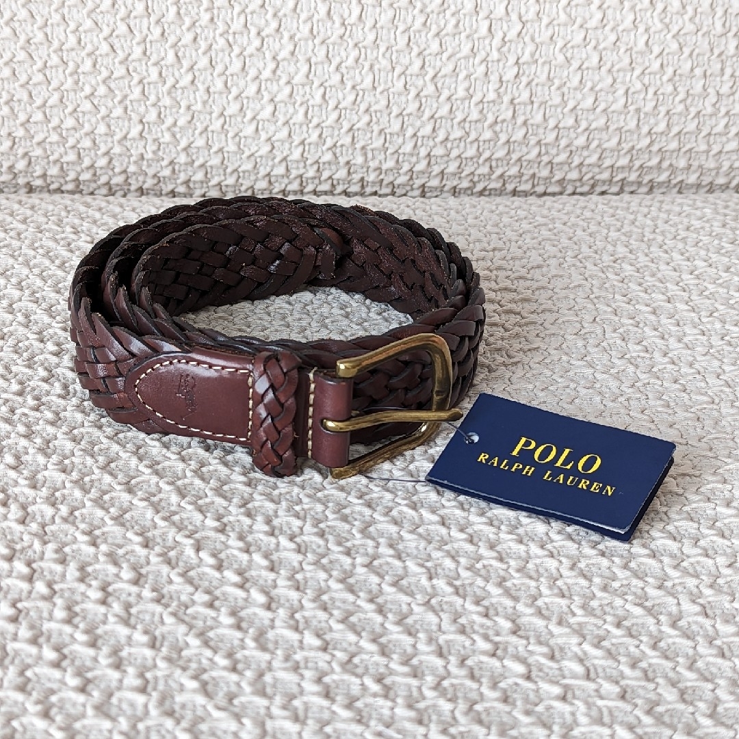 POLO RALPH LAUREN(ポロラルフローレン)の【未使用品】ラルフローレン 牛革メッシュベルト メンズのファッション小物(ベルト)の商品写真