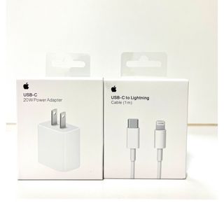 マック(Mac (Apple))のApple純正 20W USB-C 電源アダプター Lightningケーブル (バッテリー/充電器)