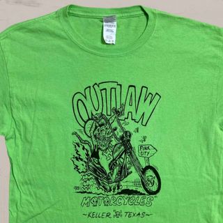 WWE キャラ Tシャツ 古着  黄緑 ラットフィンク RATFINK　アメコミ(Tシャツ/カットソー(半袖/袖なし))