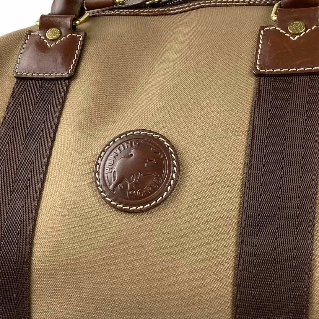HUNTING WORLD ロゴワッペン付き レザー ボストンバッグ メンズのバッグ(ボストンバッグ)の商品写真