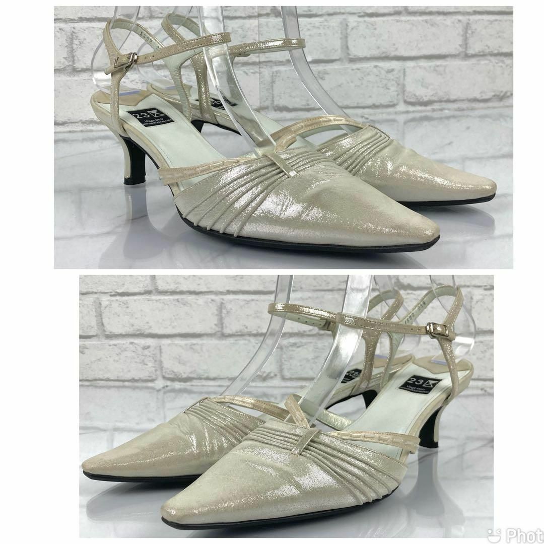 【極美品】23区　アンクルストラップ　パンプス レディースの靴/シューズ(サンダル)の商品写真