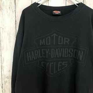 ハーレーダビッドソン(Harley Davidson)のハーレーダビッドソンヴィンテージロンT長袖1989年製80s旧車アメカジ古着(Tシャツ/カットソー(七分/長袖))