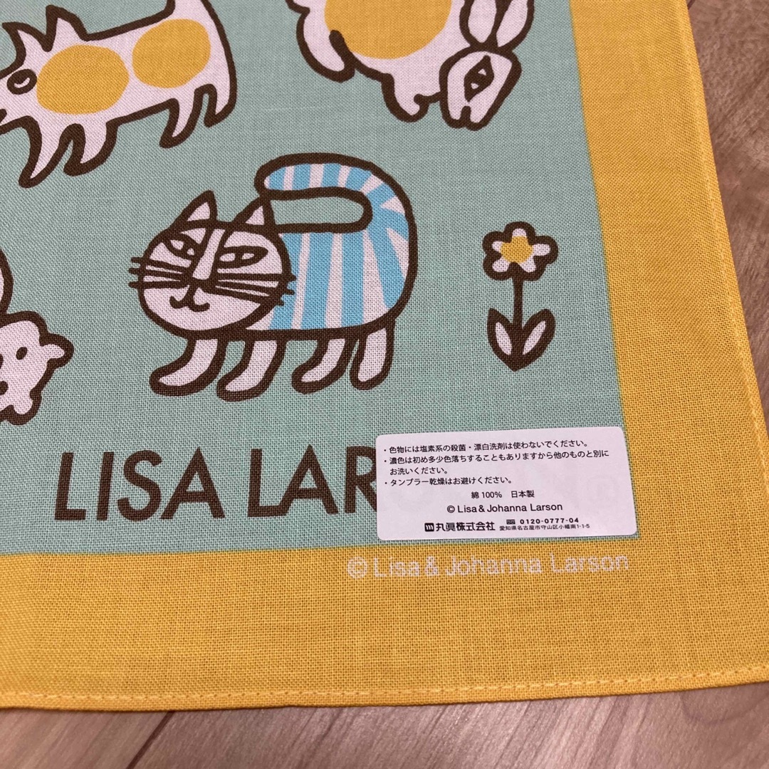 Lisa Larson(リサラーソン)の【未使用】リサラーソン　大判ハンカチ レディースのファッション小物(ハンカチ)の商品写真